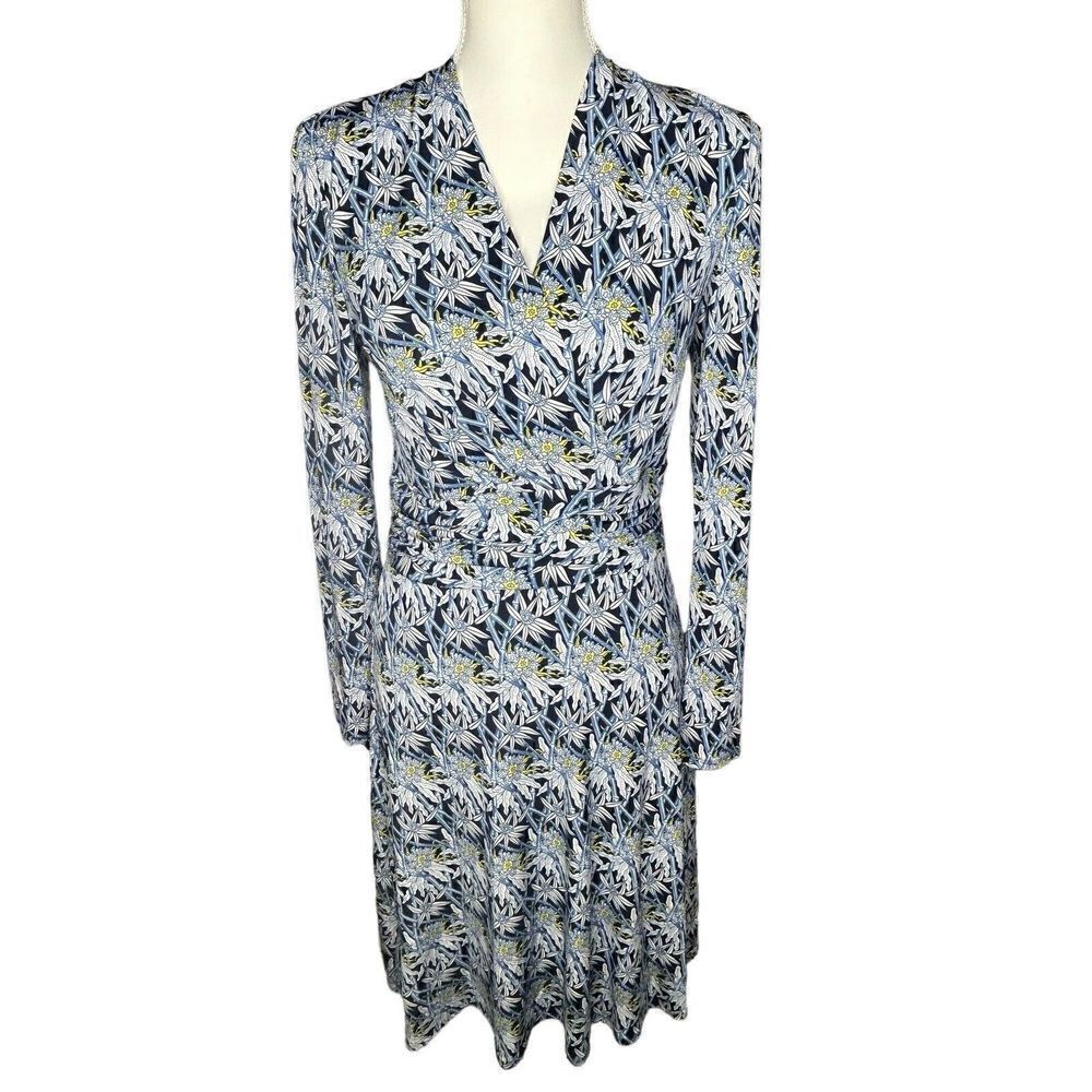 BROOKS BROTHERS $248 Slinky Stretch Floral Mesh Lined Swing Dress Size Medium